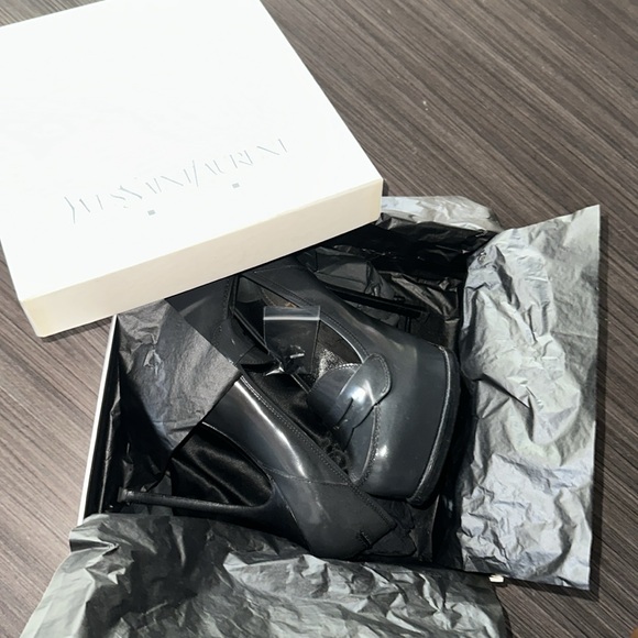 Yves Saint Laurent Tribtoo Platform Moccasin dark grey size 39 - Picture 12 of 12